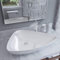 Festnight Lavandino Triangolare in Ceramica, Lavabo da Appoggio Bianco/Nero 645x455x115 mm