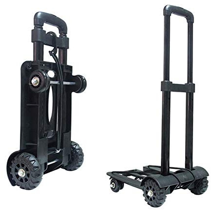 LZQpearl Sackkarre Klappbar, Transportkarre, Belastbarkeit Bis 45kg, Stahl & ABS Kunststoff, Kann In Einen Rucksack Oder Kofferraum Gesteckt Werden (B)
