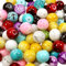 TOAOB 100 Piezas Cuentas de Vidrio Multicolor Patrón de Mármol de 8 mm Perlas Redondas Abalorios de Cristal para Hacer Bisuteria Joyas y Manualidades Collares Pulserasde Accesorios
