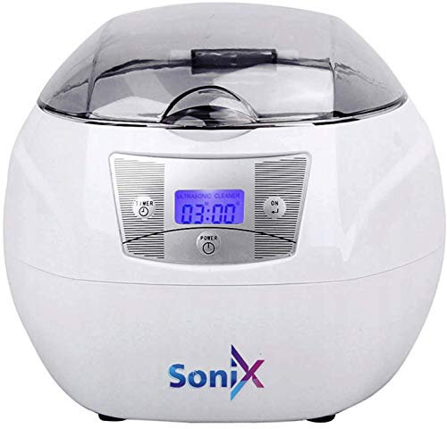 SONIX Ultraschallreiniger 0.75L - LED-Anzeige – Leistung: 50W – MEHRWEG – Stark Effizient - für Brille Uhren Schmuck Werkzeuge Halsketten Tattoo – Einfache Bedienung – Viele Anwendungsmöglichkeiten