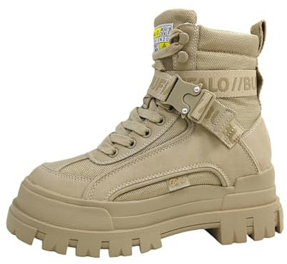Buffalo Damen ASPHA COM 1 Mode-Stiefel, BEIGE, 41 EU