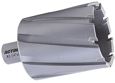 ACTOOL 6,4 cm Durchmesser x 5,1 cm Schnitttiefe Hartmetallbestückt TCT Kernbohrer ANNULAR Cutter mit 34 Zoll Weldon-Schaft