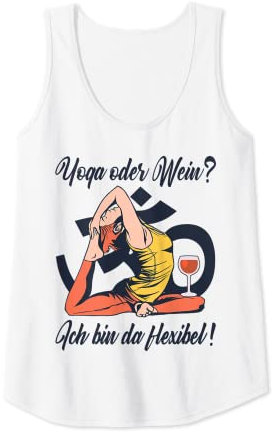 Damen Yoga Frau Meditation Gymnastik - Wein Rotwein Weinliebhaber Tank Top
