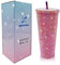 XMYAINA 740 ml Bling Cup Diamond Tumbler Glitter Wasserflasche mit Deckel und Strohhalmen, Edelstahl, vakuumisoliert, Kaffee-Eisbecher (helle Rose)