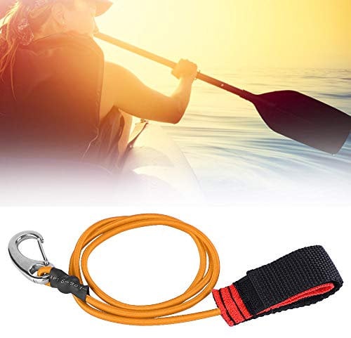 Kayak Paddle Leash Elastic Canoe Paddle Leash Safety String Boating Fishing Rod Leash with Carabiner Replacement Paddle Leash for Fishing Surfing Paddling SUP,40.6 x 1.0 x 1.9 inch