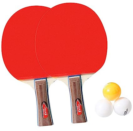 Garneck Tischtennisbälle Tischtennisschläger Sechs-Sterne-schläger Pong-schläger rutschfest Hölzern Klebestift