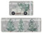Artoid Mode Streifen Kiefer LKW Weihnachten Küchenteppich 2er Set, Waschbar Dekoration Küchenmatten für Innen Außen Dekor - 43x73 and 43x118 cm