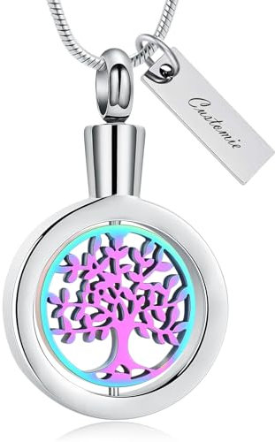 QGJNSGC Urnenanhänger Baum des Lebens für Asche, für Damen und Herren, Erinnerungen, Schmuck, um jemanden in Ihrer Nähe zu halten, für Haustierurne