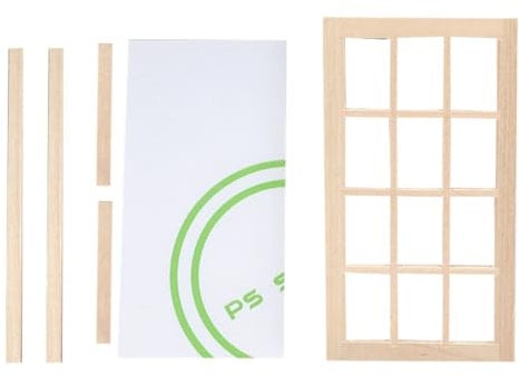 Vaguelly Small 1:12 Dollhouse Accessories - Wood Mini Furniture, Mini House Windows, Wooden Toys