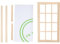 Vaguelly Small 1:12 Dollhouse Accessories - Wood Mini Furniture, Mini House Windows, Wooden Toys