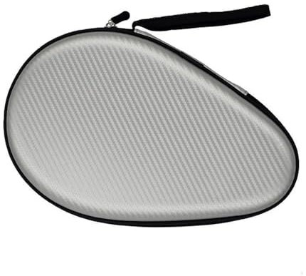 MiOYOOW Tischtennisschläger Hülle Abdeckung, Hartschalen Tischtennisschläger Aufbewahrungstasche, Ping Pong Paddel Etui mit Reißverschluss, Bietet Platz für 2 Schläger mit Kurzem Griff