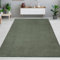 CARPETIA Wohnzimmer Teppich in Grün - Komfort mit flauschigem Uni Design Größe 120 x 160 cm