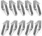 10 clip per tovaglie in acciaio inossidabile, clip per tovaglie in acciaio inossidabile, clip per tovaglie, clip per tovaglie, argento (10 pezzi)