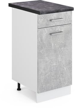 Vicco Mobiletto base per cucina R-Line, Calcestruzzo, 40 cm