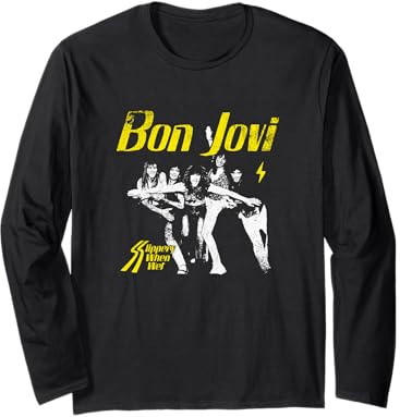 Official Bon Jovi Slippery When Wet Long Sleeve T-Shirt
