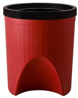 DZYHFCO Corbeille à papier empilable pour la maison - Poubelle de tri recyclable - Poubelle ronde - Corbeille en papier créative (rouge)