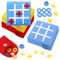 VOSSOT 12 piezas Tic Tac Toe Juego de Mesa para Niños - Mini Juego de Mesa de Fieltro - Juguetes para Niños y Familias - Tic Tac Town - Juguetes de aprendizaje para cumpleaños
