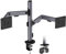 Ibergrif Soporte Dos Monitores para 13-30'' LED/LCD Pulgadas, Soporte 2 Monitores, Brazo para Monitor Altura Ajustable, Inclinación, Giratorio, Rotar, Gestión de Cables, hasta 8 kg, VESA 75/100mm