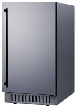 Summit 18 Clear Ice Maker, 60 lb. Production Capacity, 3 Size Ice Cube Options, Stainless Steel- BIM182 (Right Hand Door, ADA)
