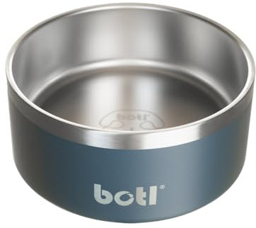 Botl Stainless Steel Pet Bowl - Baxter Blue - Non Slip - Anti Bacterial Dog Bowl, Cat Bowl, food or drink