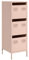 vidaXL Highboard Rosa 39x35x103,5 cm Stahl, Bücherschrank, moderner Bücherschrank, Bücherregal mit Schublade, Bücherregal, Bücherschrank mit Schublade