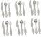 MAGICLULU Detailed Scale Miniature Cutlery Sets of Mini Forks Spoons for Doll House Decor Western Style Tableware