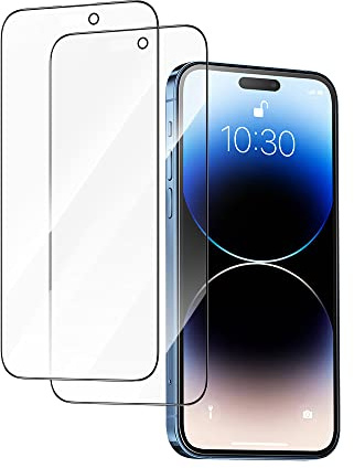 PERFECTSIGHT 2 Pack Compatible for iPhone 14 Pro Max Screen Protector 6.7 Inch, [ 6X Strogner ] HD Clear Premium Tempered Glass Case Friendly 9H Hardness Bubble Free Easy Installation