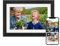 Eptusmey Digitaler Bilderrahmen WLAN 32 GB Speicher, 1280 x 800 HD-Touchscreen, Wandmontage Möglich, Echtholz Wildeiche Elektronischer Bilderrahmen Schwarz, Fotos/Videos Sofort über Uhale Teilen