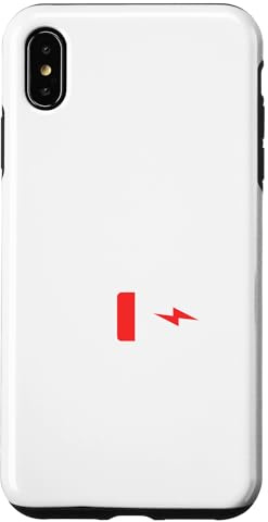 Custodia per iPhone XS Max 1% Batteria - 1% Batteria I Divertente Percentuale di energia bassa