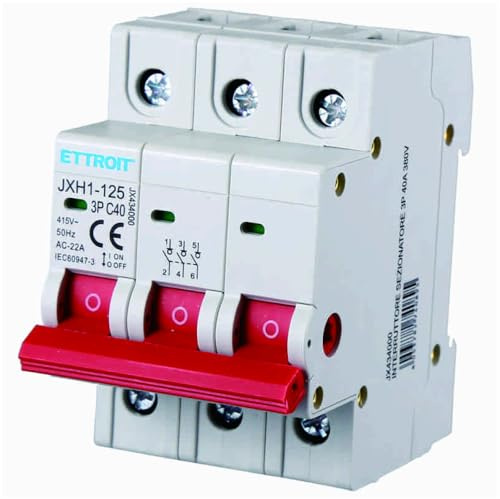 Interrupteur de sectionneur modulaire 40A, 3P 3 pôles, occupe 3 modules DIN, 380 V 415 V AC, interrupteur d'isolation