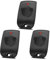 Lot de 2/3 Télécommande Portail Remplacement pour SOM-1841026,Télécommande Bip Portail 2 Canaux 433,42MHz Compatible avec SOMfy-RTS (Piles Supplémentaires Incluses) (2, Noir)