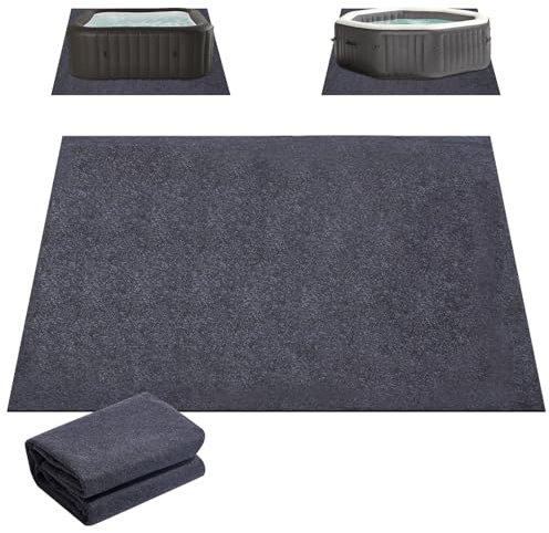 SINBLUE Tapis de sol carré imperméable pour jacuzzi gonflable, 2,5 x 2,5 m, empêche la pénétration de liquide pour protéger le sol