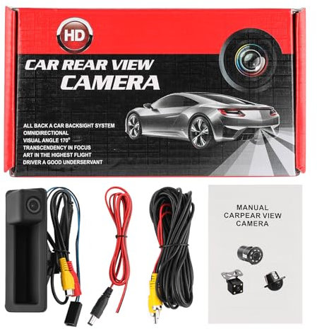 170° Rückfahrkamera Kompatibel mit BMW E60 E61 E70 E90 E91 E92 E93 E84 E88 E82 E71 E72 Nachtsicht Wasserdicht HD 720P Auto Rückfahrkamera