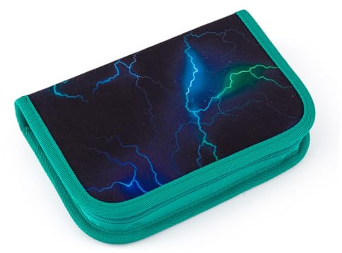TOPGAL Penn - Federmäppchen für Jungen/Kinder mit Zwei Klappen, gepolstert, mit Stundenplan und Gummischlaufen. (Penn 24019)