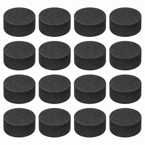 QUARKZMAN 16 Stück Lautsprecher Isolationsfüße Einseitige 20mmx10mm rutschfeste Schaumstoff-Stoßdämpfer-Basisauflage Verstärker-Standfüße Matte für Lautsprecher HiFi Heimkino, Schwarz