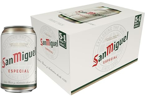San Miguel Especial Dose 5+1 Gratis DPG Bierpaket, EINWEG (5+1 x 0.33l)