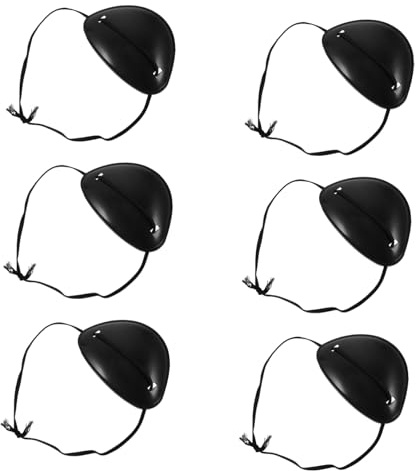 SOPOTUTU Cache-Oeil Pirate 6 Pièces Masque Pour Les Yeux Cosplay Réglable Accessoire De Déguisement Pour Halloween Fête Masquée Jeux De Rôle