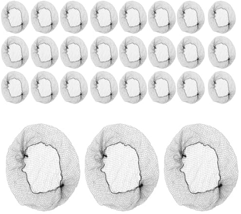 PAMINGONO 150 Stück 150 Stück Unsichtbare Haarnetze Duttnetz Elastisch Schwarz aus Nylon für Damen Ballett Hochsteckfrisuren Wiederverwendbar
