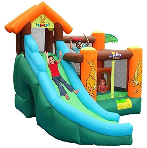 Maison Gonflable de Rebond for Chiot, avec Toboggan, château Durable Cousu Un matériau Extra épais
