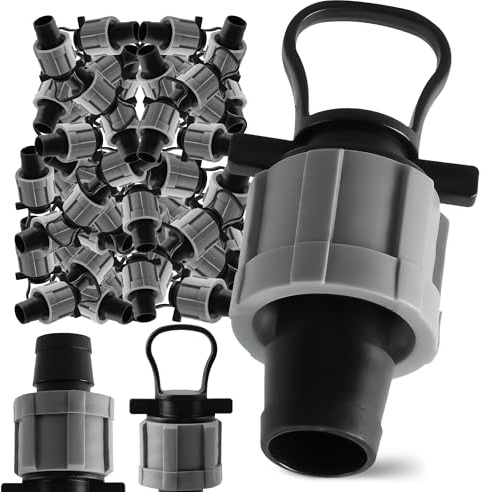 Instalguru 50x Tapón Final Tubería Goteo Conector Manguera Riego Jardín Accesorio Cierre Tubo Exudante Enlace Rápido Sistema Irrigación Goteo Agrícola Polietileno Hidráulico