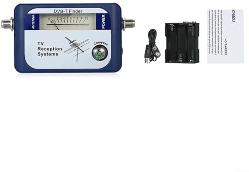 Opatiny Tragbarer DVB-T Signalfinder mit, digitaler TV-Antennen-Detektor 170-860 MHz, Signalstärke-Messgerät für schnelle Installation