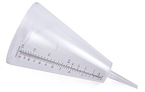 Testwest TRADITIONAL CLEAR PLASTIC RAIN WEATHER GAUGE CONE WITH SPIKE
