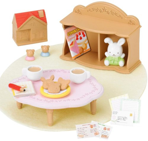 Epoch Sylvanian Families Möbelsatz Kindertisch-Set über -313 (Japan Import), braun, Kunststoff, traditionell
