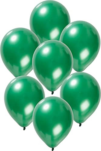 Palloncini metallizzati verde scuro 30 cm - 50 pezzi