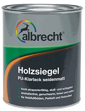 Albrecht Holzsiegel Seidenmatt Klarlack Farblos Holz Parket Lack 750ml