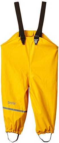 CareTec Kinder Regenlatzhose mit Fleecefutter, Yellow (324), 104