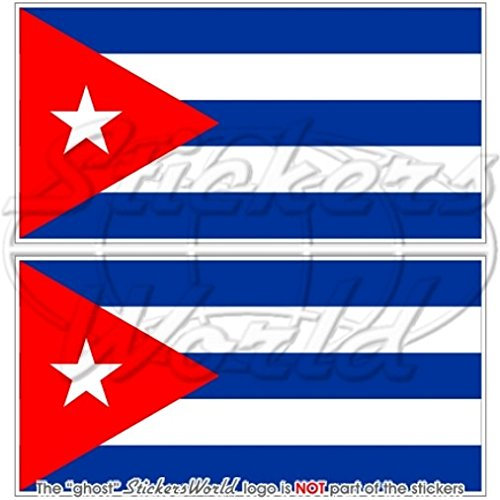 Autoaufkleber, Kuba-Flagge, República de Kuba, 75 mm, Vinyl, 2 Stück