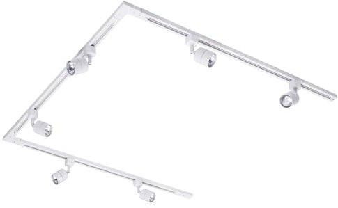 Litecraft Track Light with 6 Soho Fixture & LED Bulbs - White (White, 3M U-Shape 6 Light)