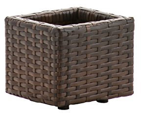 CLP Blumenkasten aus Polyrattan I Blumenkübel für den Garten oder den Balkon I Universal Pflanzkasten I erhältlich, Farbe:braun-meliert