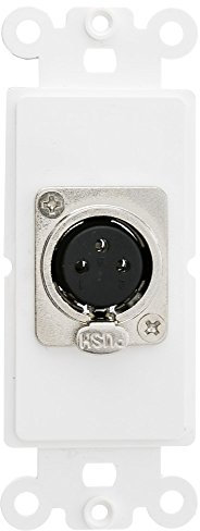 CableWholesale Decora - Placa de pared, XLR hembra, tipo soldadura, color blanco